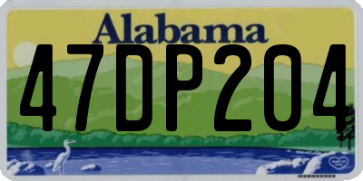 AL license plate 47DP204