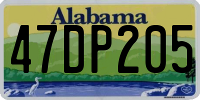 AL license plate 47DP205