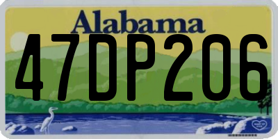 AL license plate 47DP206