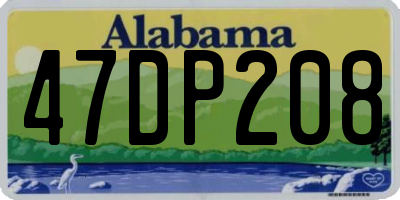 AL license plate 47DP208