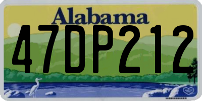 AL license plate 47DP212