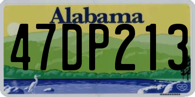 AL license plate 47DP213