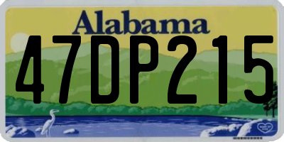 AL license plate 47DP215
