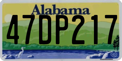 AL license plate 47DP217