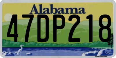 AL license plate 47DP218