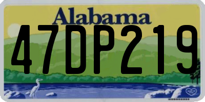AL license plate 47DP219