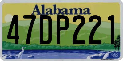 AL license plate 47DP221
