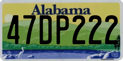 AL license plate 47DP222