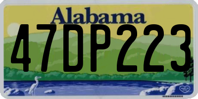 AL license plate 47DP223