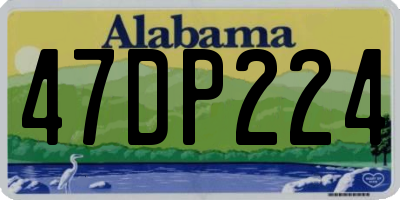 AL license plate 47DP224