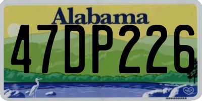 AL license plate 47DP226