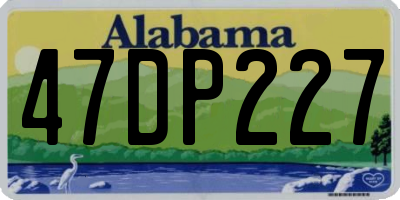 AL license plate 47DP227