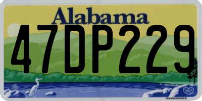 AL license plate 47DP229