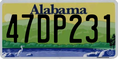 AL license plate 47DP231