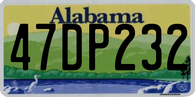 AL license plate 47DP232