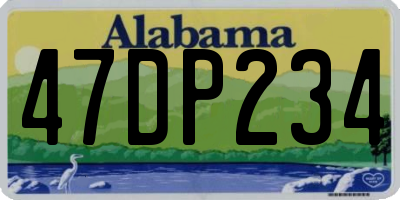 AL license plate 47DP234
