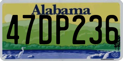 AL license plate 47DP236