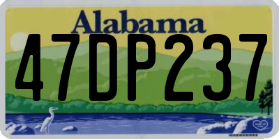 AL license plate 47DP237