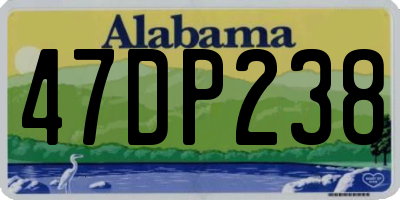 AL license plate 47DP238