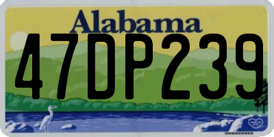 AL license plate 47DP239