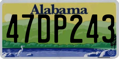 AL license plate 47DP243