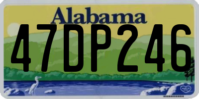 AL license plate 47DP246
