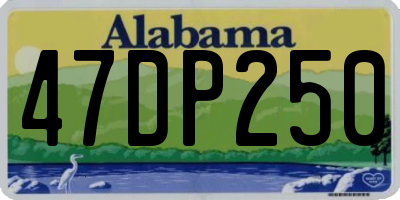 AL license plate 47DP250
