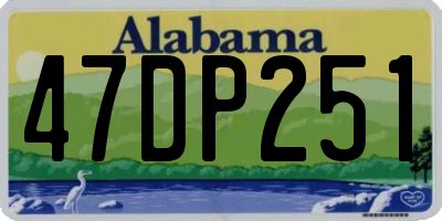 AL license plate 47DP251