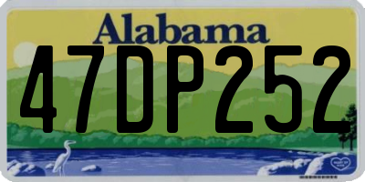 AL license plate 47DP252