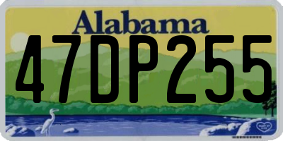 AL license plate 47DP255