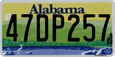 AL license plate 47DP257