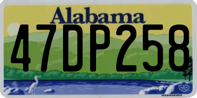 AL license plate 47DP258