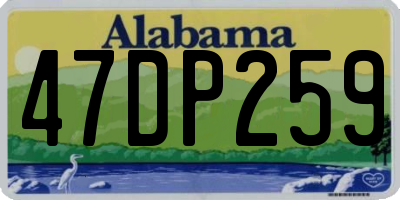 AL license plate 47DP259