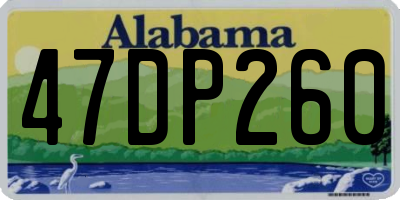 AL license plate 47DP260