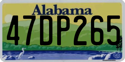 AL license plate 47DP265