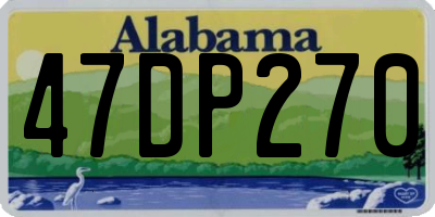 AL license plate 47DP270
