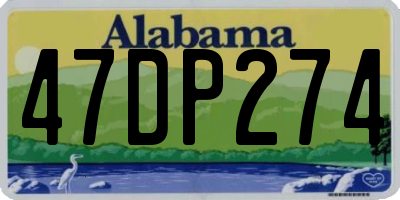 AL license plate 47DP274