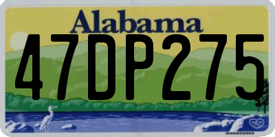 AL license plate 47DP275