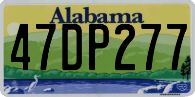 AL license plate 47DP277