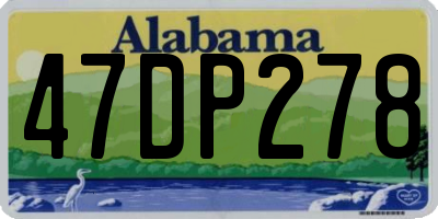 AL license plate 47DP278