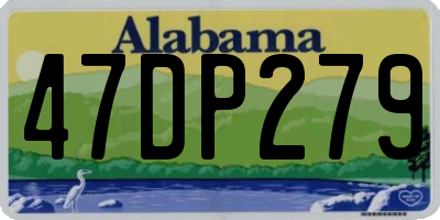 AL license plate 47DP279
