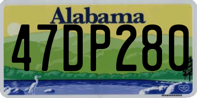 AL license plate 47DP280