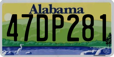 AL license plate 47DP281