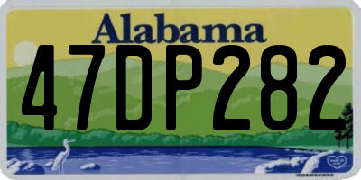AL license plate 47DP282