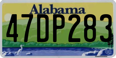 AL license plate 47DP283