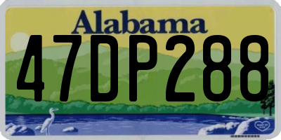 AL license plate 47DP288
