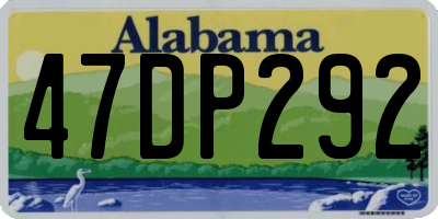 AL license plate 47DP292