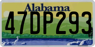 AL license plate 47DP293