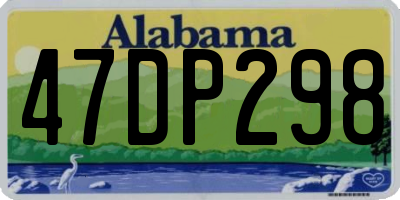 AL license plate 47DP298