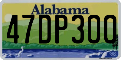 AL license plate 47DP300